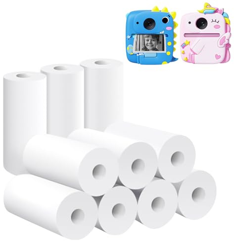 Prysyedawn Kids Instant Camera Printing Paper, Printing Camera Refill Thermal Paper 10 Rolls, BPA Free
