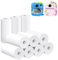 Prysyedawn Kids Instant Camera Printing Paper, Printing Camera Refill Thermal Paper 10 Rolls, BPA Free