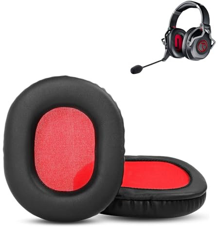 XRHTONG Prime Ohrpolster Ersatz kompatibel mit Teufel Massive Teufel Cage Teufel Aureol Massive Headset (Proteinleder/Viscoelastischer Schaum)