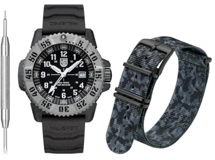 Luminox Land Serie MIL-SPEC Military Uhr für Herren mit Textil Wechselband, 30 Bar, Gehäusedurchmesser: 46mm, XL.3351.1.Set