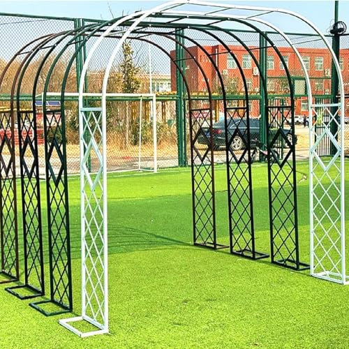 Arc De Jardin En Métal Demi - Arche,Arche De Jardin Fer Forgé,Grimpantes Treillis D'Arche,pour Cérémonie,Mariage,Jardin, Intérieur Extérieur Décoration,Fête De Mariage,C(Size:340*230*40cm,Color:noir)