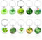 Porte-Clés Trèfle À Quatre Feuilles, Porte-Clés Pendentif Vert, Porte-Clés Portable, Porte-Clés En Métal 10 Pièces