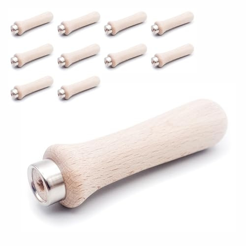 Dein Brandstempel 10 Stück Feilenheft aus Holz - Feilengriff - Gr. 120 mm