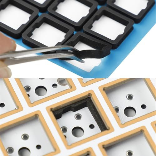 120 calcomanías para interruptor de teclado mecánico de 3,5 mm, película de interruptor de teclado, amortiguadores de ruido, lámina silenciadora de eje intereje, almohadillas de espuma, película de