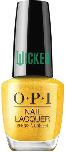 OPI x Wicked Love You So Munchkin! Nail Lacquer – Limited Edition Collection Nail Polish, Rich Yellow Nail Varnish with Gold Shimmer, 15ml