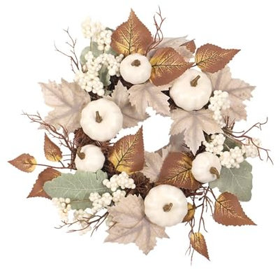 Herbstkranz Herbstdeko Herbstkränze Modern Groß Autumn Türdeko Deko Fall Wreath Für Haustür Outdoor Tisch Außen Türkranz Kürbis Deko Herbstdeko Innen Erntedankfest Halloween Hochzeit ( #04, 30cm)