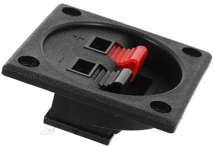 Mikikit Audio Junction Box Car Speaker Terminal Speaker Binding Post Terminals Car Stereo Connectors Speaker Connectors Terminal Speaker Terminal Plate Speaker Terminals Black Zinc Alloy