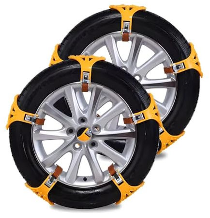 Auto-Schneeketten für Volksw𝐚gen ID.4,Auto Anti-Rutsch-Ketten, Winterreifen Anti-Rutsch-Ketten, Schneeketten, geeignet für Schnee, Schlamm, vereiste Straßen, 10 Stück