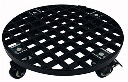 Robuster Blumentopfwagen mit Rädern für große Gartentöpfe, Schwarz, 101,6 cm