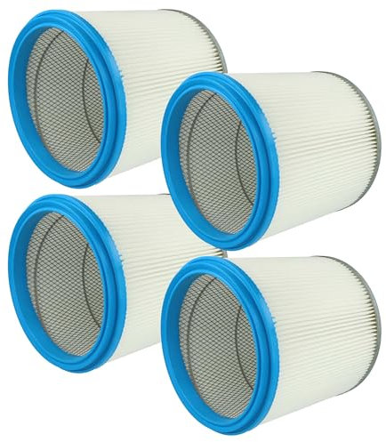 vhbw 4x Filtro plisado reemplaza Bosch 2607432008 para aspiradora - azul plata blanco