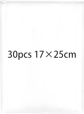 Sacchetti Vestiti Viaggio con Zip 17x25cm Impermeabili Sacchetti Plastica Richiudibili Smerigliato Multifunzione Sacchetti Viaggio organizer Borsa Buste per Indumenti,Biancheria Intima,Scarpe-30 Pezzi