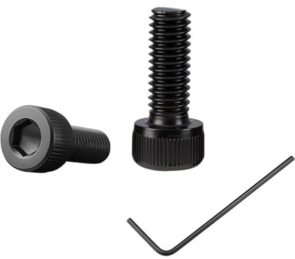 100 Stück M2×4 Schrauben,Zylinderkopfschrauben mit Innensechskant,Zylinderschrauben mit 1 Innensechskantschlüssel Vollgewinde aus Kohlenstoffstahl (schwarz) für Befestigungselemente (M2, Länge:4mm)