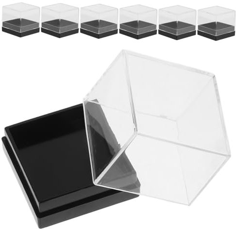 Toyvian 18stücke Teiliges Transparente Acryl Vitrine Für Mineralien Und Kristalle Quadratische Aufbewahrungsbox Mit Klarsichtdeckel Zur Präsentation Von Mineralproben Und