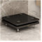 Supporto di isolamento regolabile per subwoofer con punte e piedini in gomma per monitor da studio e subwoofer, mobile su ruote, stile staffa nera