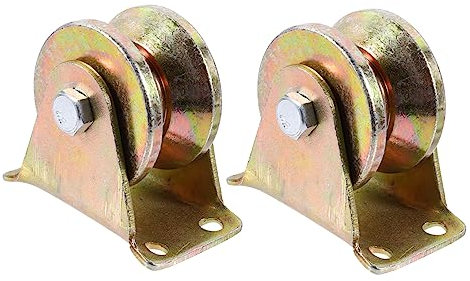 HOMSFOU 2pièces Roues De Voie v Pour Portail Coulissant Roue à Rainure v Galet De Voielot De Roulettes De Type v Pour Portail Coulissant à Rainure Galet De