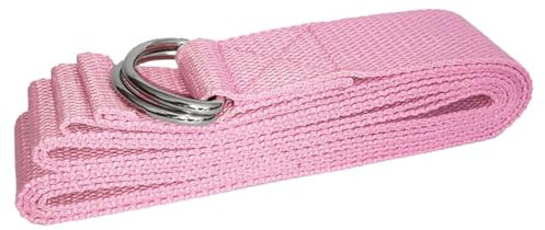 Yoga Zugband 1 Stück, Starkes Stretchband aus Polyester Baumwolle | Rosa, Rutschfest und Leicht, für Arme und Beine, Fitnesszubehör für Training im Hotel