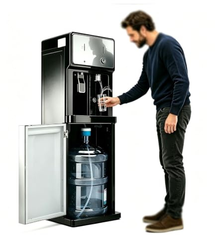 Dispensador De Agua para Garrafas,Fuente De Agua De Pie,Maquina De Agua Fria Y Caliente,Ajuste De Temperatura De 3 Niveles,Enfriador De Agua para El Hogar Café Té Bar Dormitorio