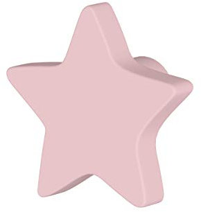 GRECA Pomo infantil Estrella. Acabado lacado. Medida: 6 * 6 cms. Tirador estrella. Ideal para decoración infantil. (Rosa)
