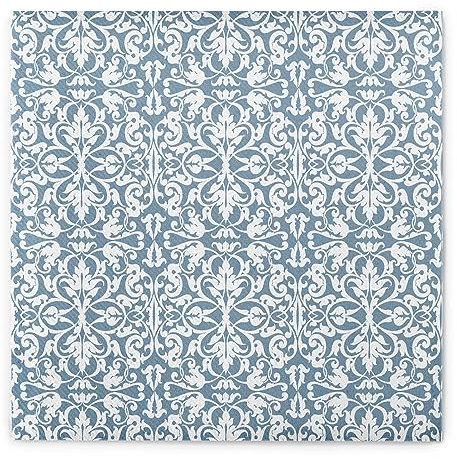Sovie HOME Serviette LIVIA ORNAMENTIK | Airlaid-Servietten 40x40 cm/hochwertige Einweg-Servietten für Feiern | extrem saugstark & stoffähnlich | 12 Stück (Blaugrau)