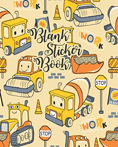 Blank Sticker Book: Car Blank sticker book,Vehicles Blank Sticker Collection Books, Blank Sticker Album Girl, Sticker Books For Boys 4-8 Blank, ... For Kids,Happy Halloween Blank Sticker Book
