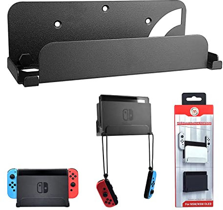 GZW-Shop Wandhalterung für NS Switch und NS Switch OLED, Wandhalterung mit Switch Controller Halter