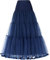 YYKSYDPT 50's Sottogonna Lunga Crinolina Donna Balletti Danza Petticoat Organza Retro Tutu Vintage 1950's Rockabilly Gonne Tulle (S/M, Blu Navy)