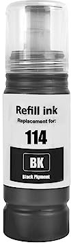 Go Inks Compatible 114Bk Replacement for Epson 114 Black Refill Ink Bottle 70ml for use with Epson EcoTank ET-8500 & ET-8550 printers