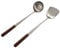 Geieold Wok Spatula and Ladle Tool Set, 17 Inches Spatula for Wok, Stainless Steel Wok Spatula