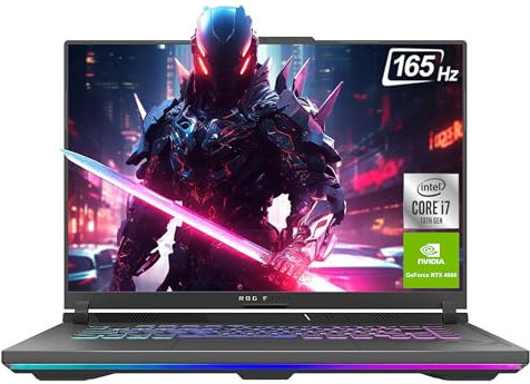 ASUS ROG Strix G16 Gaming Laptop, Display FHD da 16 pollici, Intel Core i7-13650HX, 16 GB DDR5 RAM, SSD PCIe da 1 TB, GeForce RTX 4060, Wi-Fi 6E, Windows 11 Home, Grigio Eclipse
