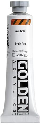 GOLDEN Heavy Body Acrylics, Azo Gold, 59 ml Tube