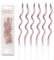 Henbrandt Pack of 6 Rose Gold Wavy Party Candles with Candle Holders, Rose Gold 12cm Spiral Twist Tall Thin Celebration Candles for Birthday Cakes Baby Shower and Anniversary Decorations