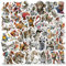 Mistree 50 Aufkleber Tiere Wald, Sticker Dschungeltiere, Zeitung Skulptur Tier zum Kleben, 4-5 CM