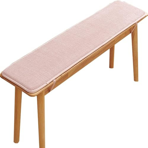 Sitzauflage Für Bank Outdoor Innen, Bankauflage Bankkissen Stuhlkissen, Waschbar Abnehmbarem Sitzpolster Gartenstuhl, Sitzauflage Bank Für Garten Terrasse Schaukel Bürostuhl,Rosa,40*120cm