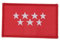 Bestickter Aufnäher mit der Flagge der Gemeinschaft von Madrid in offiziellen Farben, gesticktes Wappen, bestickte Motorradflicken, Militär-Patch, Aufnäher (Gemeinschaft Madrid)