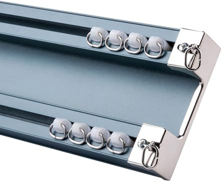 Dachträger Set für Doppelvorhänge kräftig (1 m 6 m 6 m) ist in vier Farben erhältlich, ideal für Büro, Wohnzimmer und Raumteiler, blau Größe: 4 m, leicht