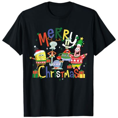 Sponge Bob - Schwammkopf Merry Christmas Family T-Shirt