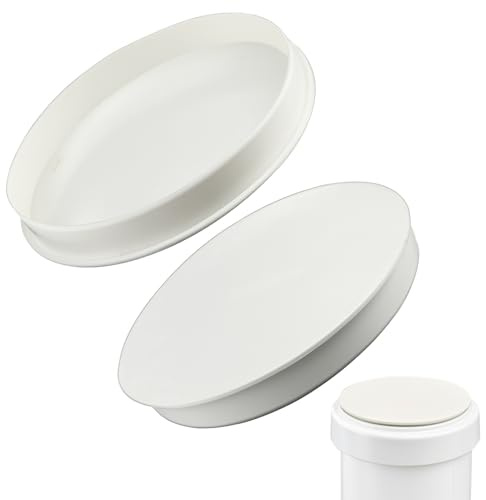 2PCS Muffenstopfen für Drainagerohr DN 100/110, Wefaly Rohrstopfen für Zum Verschluss von Drainagerohr Stopfen Muffenstopfen Abwasser Kappe Kunststoff Rohrabdeckung für PVC Rohr 100mm (Weiß)