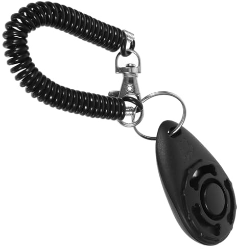 TEHAUX Hundetrainingsgerät mit Handschlaufe, Tragbar, Abs, Schwarz