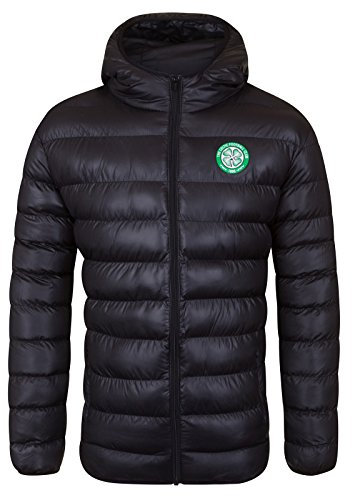 Celtic FC Official Football Gift Mens Quilted Hooded Winter Jacket XL