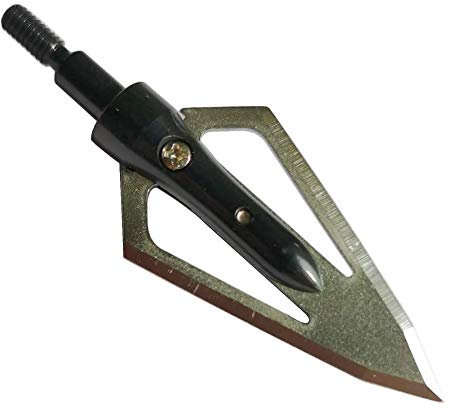 WEREWOLVES Pfeil Jagdspitzen 2 Klingen Bogenschießen Pfeilspitzen Tipps 100 Körner für Recurve Armbrust und Compoundbogen (Schwarz)