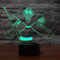 HPBN8 Ltd 3D Eishockey Optical Illusions LED Lampen Tolle 7 Farbwechsel Berühren Tabelle Schreibtisch-Nacht Licht Mit USB-Kabel für Kinder Schlafzimmer Geburtstagsgeschenke Geschenk