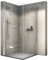 BERNSTEIN Duschkabine Eckdusche 8mm ESG Nano Echtglas Dusche mit 1 Drehtür mit Hebe-Senk-Mechanismus DX403, Tür-Front x Tiefe: 100x100cm, Duschabtrennung Einbau:Einbau Links