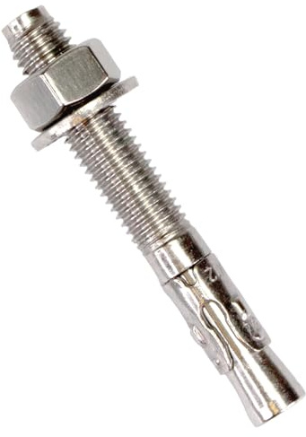 PRIOstahl® Ankerbolzen aus rostfreiem Edelstahl V2A Ankerschraube Schwerlastanker Bolzendübel (M12 x 125 mm, 5 Stück)