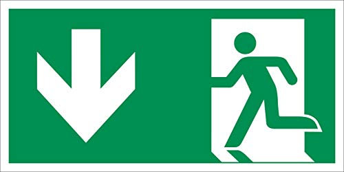 Richtungspfeil Fluchtwegschild Rettungswegschild Aufkleber Nachleuchtend ASR A1.3 400 x 200 mm