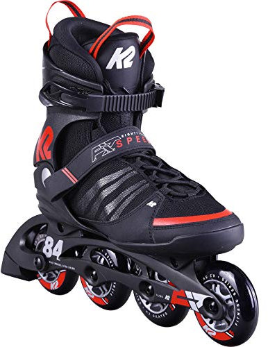 K2 F.I.T. 84 Speed Alu, Herren Skateboardschuhe, Schwarz (Black/ Red 001), 42 2/3 EU (8.5 UK)
