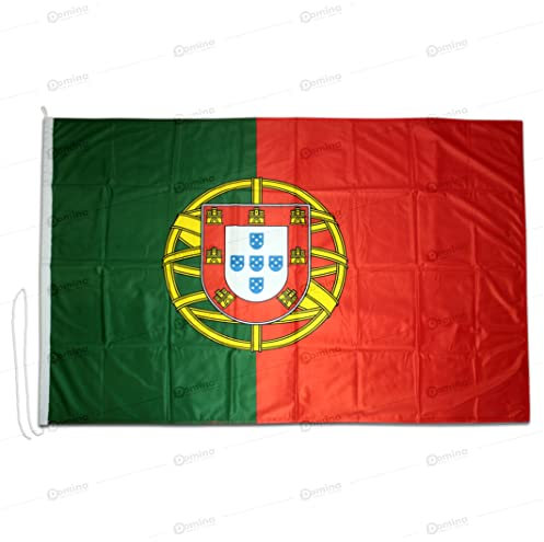 Bandera Portugal 150x100cm en tela náutico resistente al viento 115g/m², bandera de Portugal 150x100cm,bandera portuguesa 150x100 con cordón o mosquetones,doble costura perimetral y cinta de refuerzo