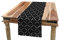 ABAKUHAUS viktorianisch Tischläufer, Retro Blumenaufbau, Esszimmer Küche Rechteckiger Dekorativer Tischläufer, 40 x 180 cm, Schwarz Grau