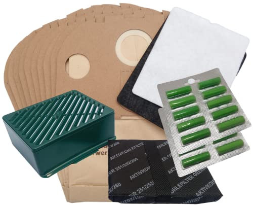20 Staubsaugerbeutel geeignet Vorwerk Tiger 251 252 + Aktivfiltersystem + 20 Duftstäbchen