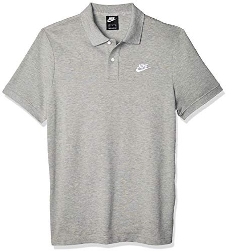 NIKE Men's M Nsw Ce Matchup Pq Polo Shirt, Dk Grey Heather/(White), L