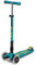 Micro Mobility Maxi micro Deluxe Foldable mit LED Rollen, Höhenverstellbar, ab 5-10 Jahren in der Farbe Petrol, MMD097